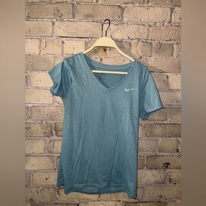 Blue dry fit Nike short sleeve! Size medium! So cute!